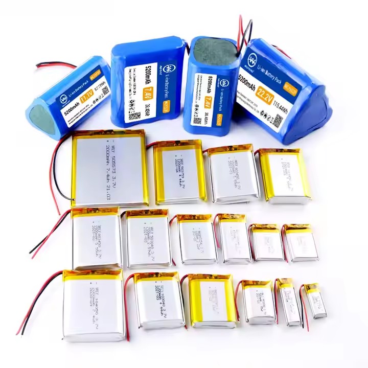 Wholesale Lipo Polymber Battery Pack 3.7v 4.2v 300mAh 500mAh 600mAh 800mAh 1000mah 2000mAh 3000mah 5000mAh 10000mah-Custom Battery Packs